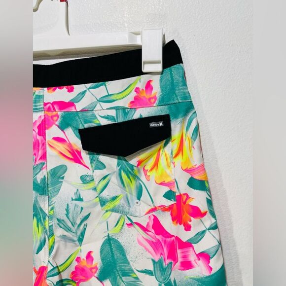 Hurley boardshorts swimming colorful floral pocket beach men’s 20/30 - Picture 5 of 6